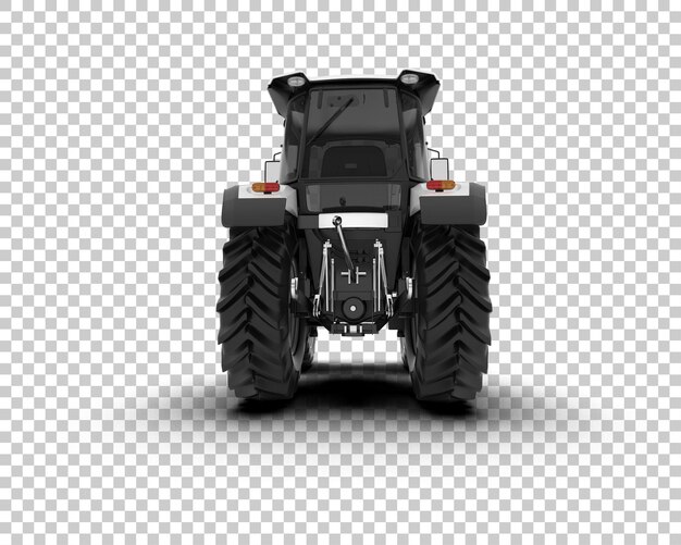 Ilustración de representación 3D del tractor aislado en el fondo