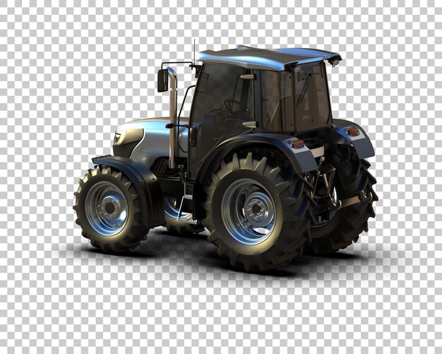 Ilustración de representación 3D del tractor aislado en el fondo