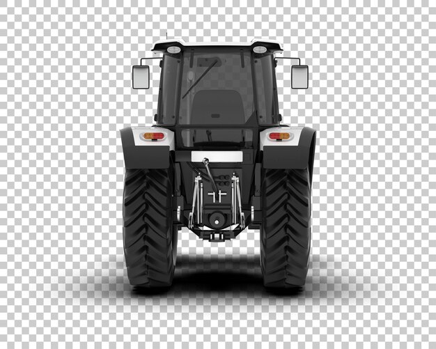 Ilustración de representación 3D del tractor aislado en el fondo