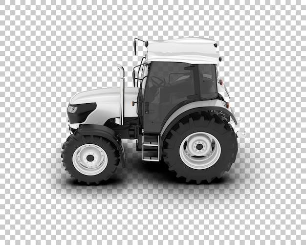 Ilustración de representación 3D del tractor aislado en el fondo