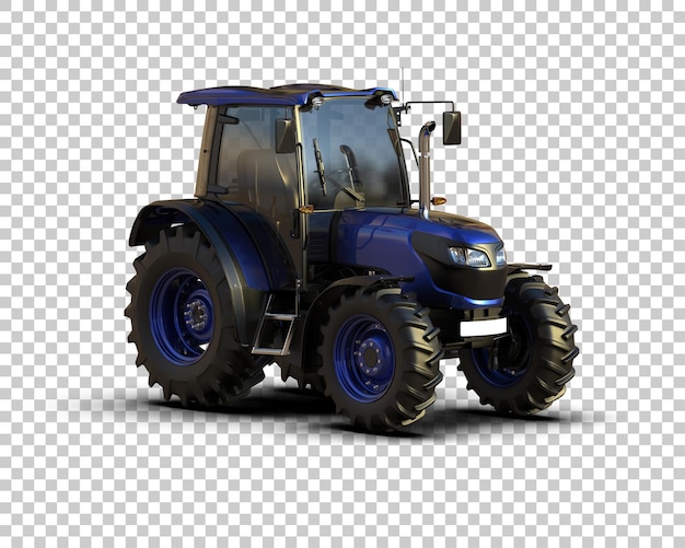 Ilustración de representación 3D del tractor aislado en el fondo