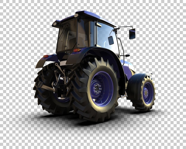Ilustración de representación 3D del tractor aislado en el fondo