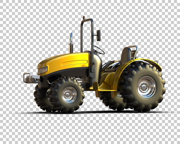 Ilustración de representación 3D del tractor aislado en el fondo