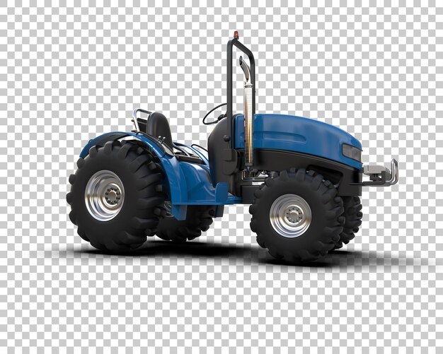 Ilustración de representación 3D del tractor aislado en el fondo