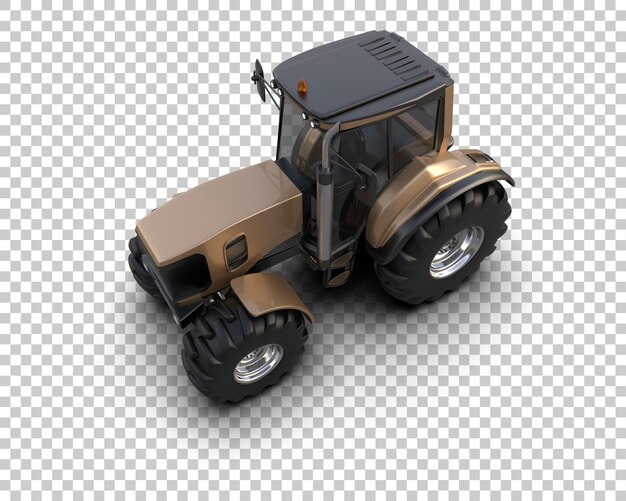 Ilustración de representación 3D del tractor aislado en el fondo