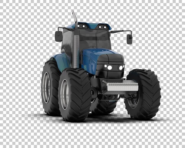 Ilustración de representación 3D del tractor aislado en el fondo