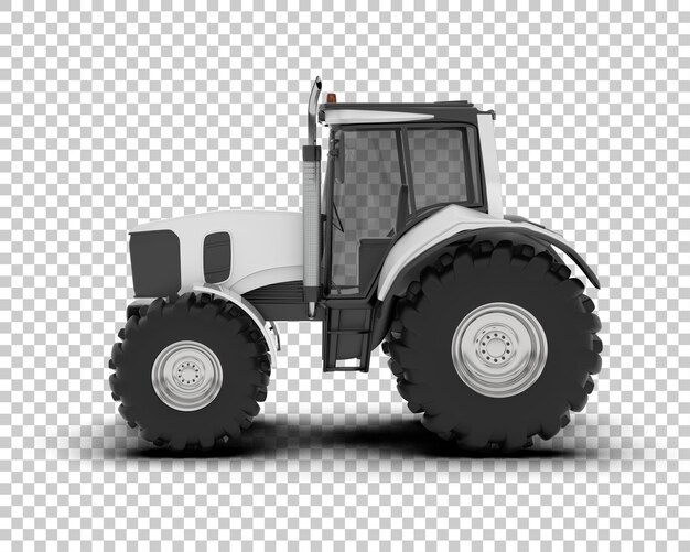 Ilustración de representación 3D del tractor aislado en el fondo