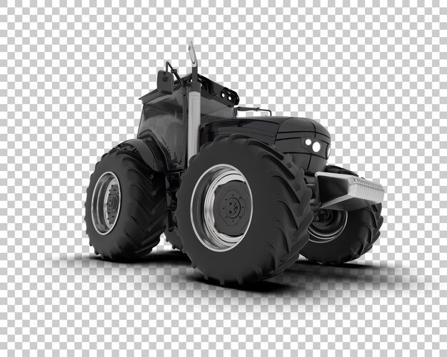 Ilustración de representación 3D del tractor aislado en el fondo