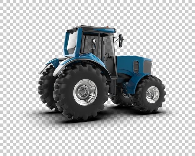 Ilustración de representación 3D del tractor aislado en el fondo