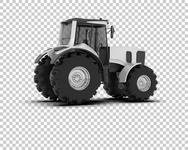 Ilustración de representación 3D del tractor aislado en el fondo