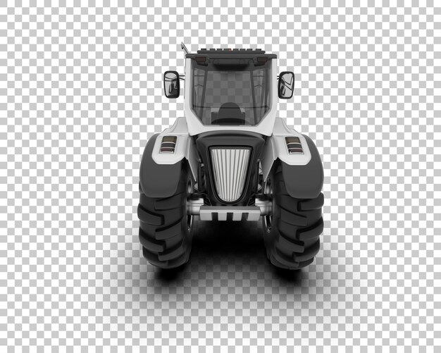 Ilustración de representación 3D del tractor aislado en el fondo