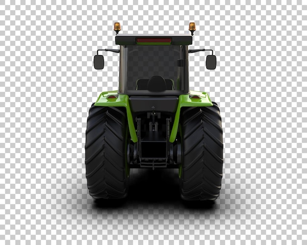 Ilustración de representación 3D del tractor aislado en el fondo