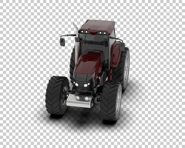 Ilustración de representación 3D del tractor aislado en el fondo