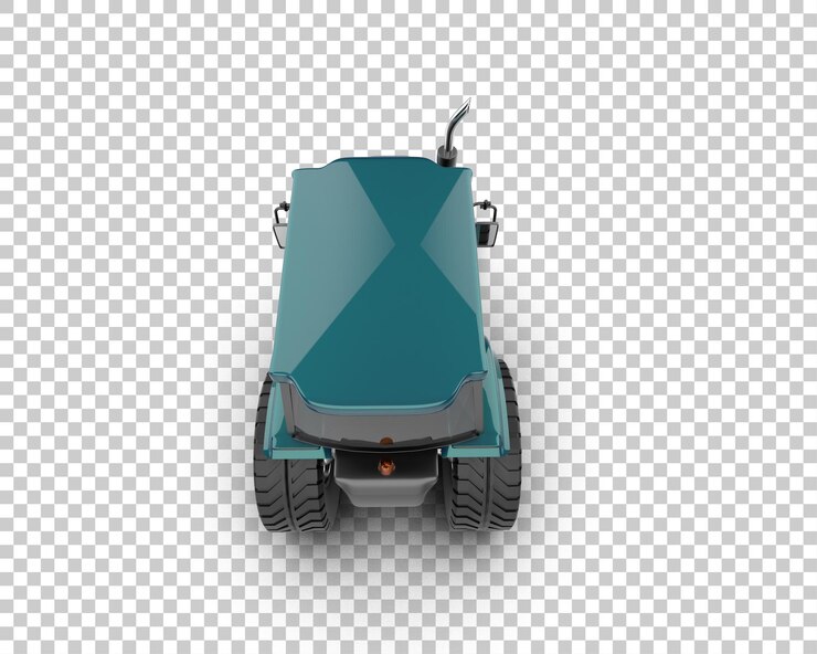 PSD ilustración de representación 3d del tractor aislado en el fondo