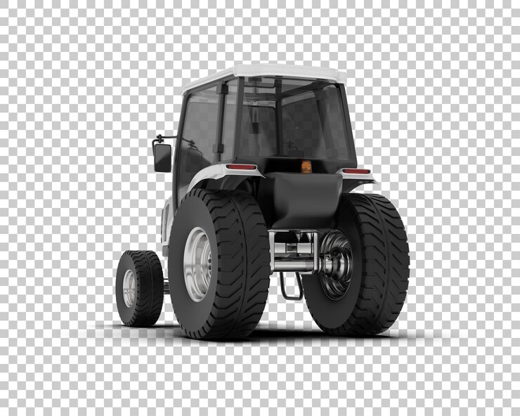 PSD ilustración de representación 3d del tractor aislado en el fondo