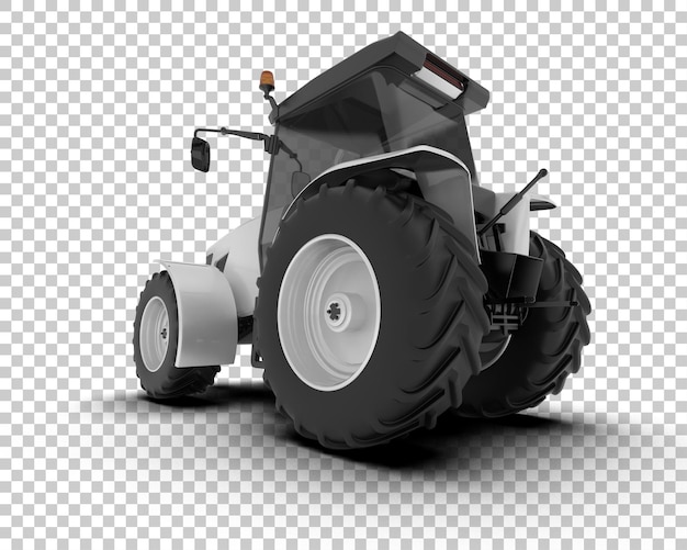 Ilustración de representación 3D del tractor aislado en el fondo