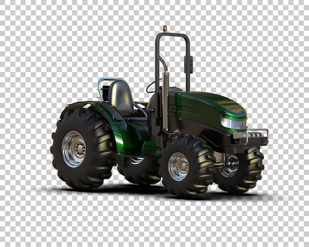 Ilustración de representación 3D del tractor aislado en el fondo