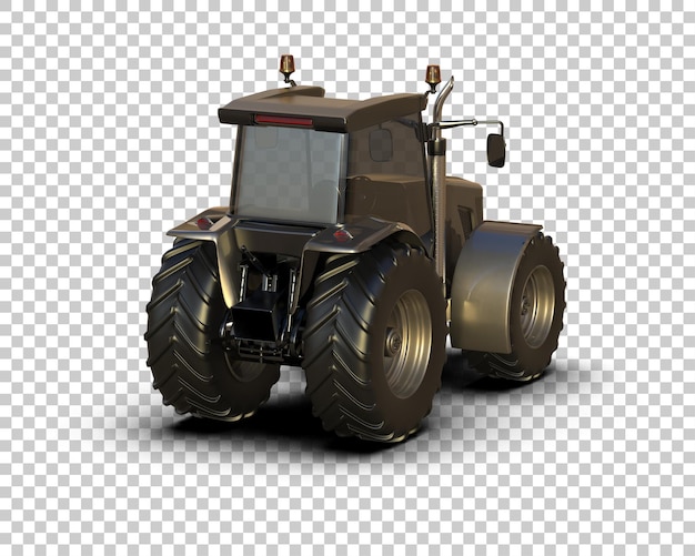Ilustración de representación 3D del tractor aislado en el fondo