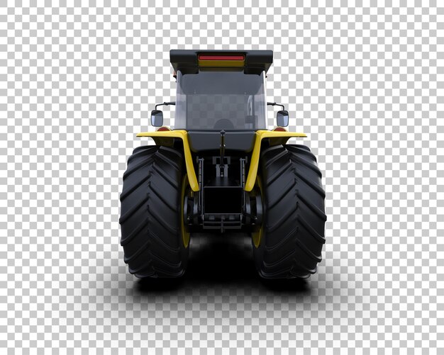 Ilustración de representación 3D del tractor aislado en el fondo