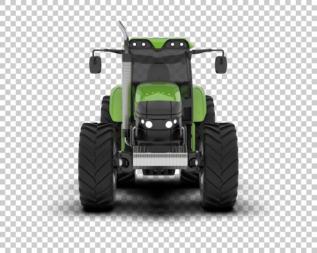 Ilustración de representación 3D del tractor aislado en el fondo