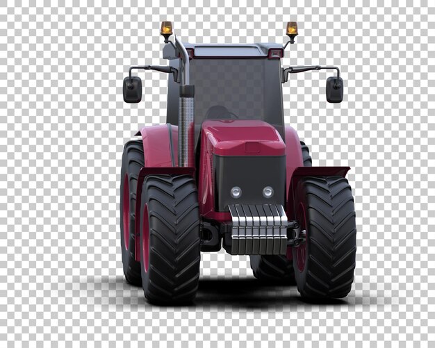 Ilustración de representación 3D del tractor aislado en el fondo