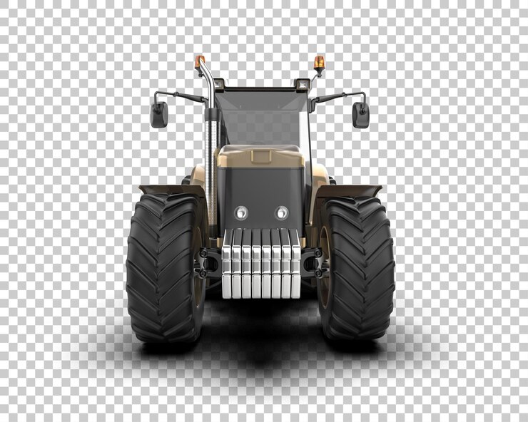 PSD ilustración de representación 3d del tractor aislado en el fondo