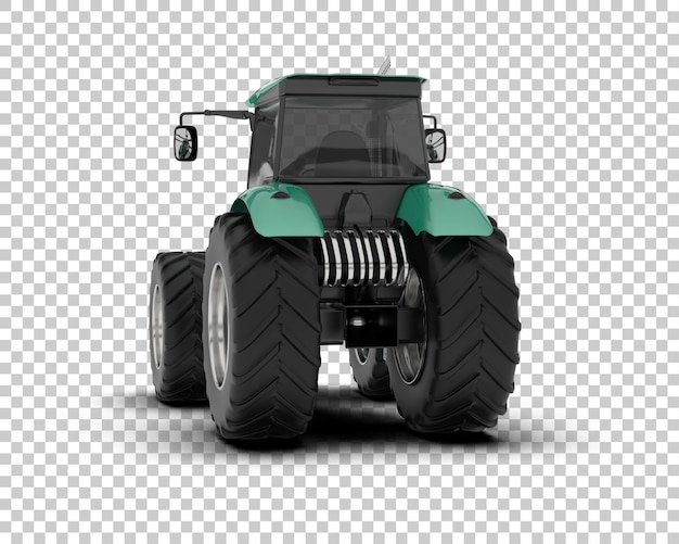 Ilustración de representación 3D del tractor aislado en el fondo