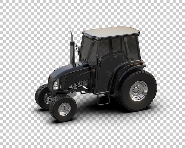 Ilustración de representación 3D del tractor aislado en el fondo