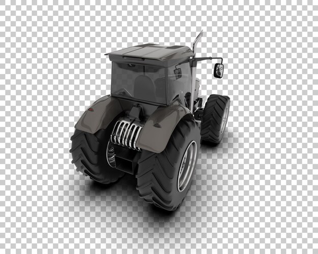 Ilustración de representación 3D del tractor aislado en el fondo