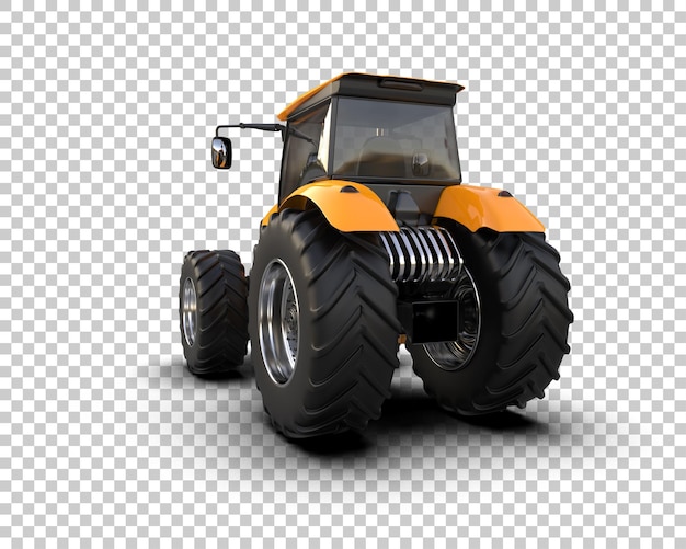Ilustración de representación 3D del tractor aislado en el fondo