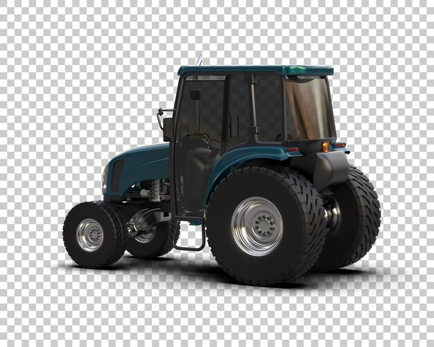 Ilustración de representación 3D del tractor aislado en el fondo