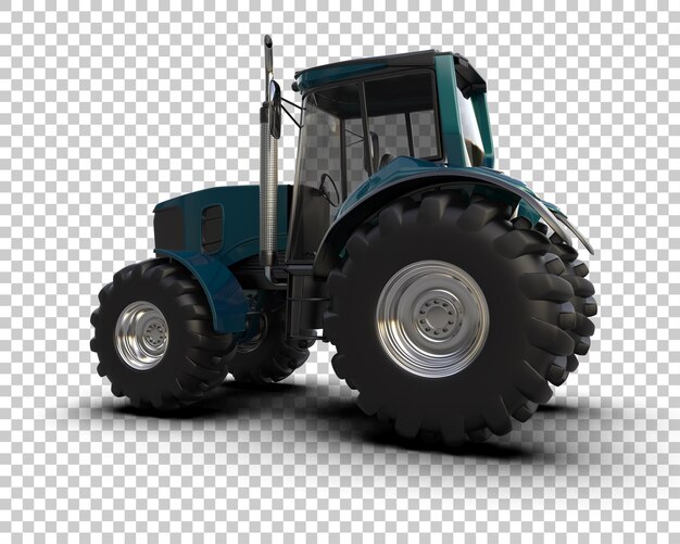 Ilustración de representación 3D del tractor aislado en el fondo