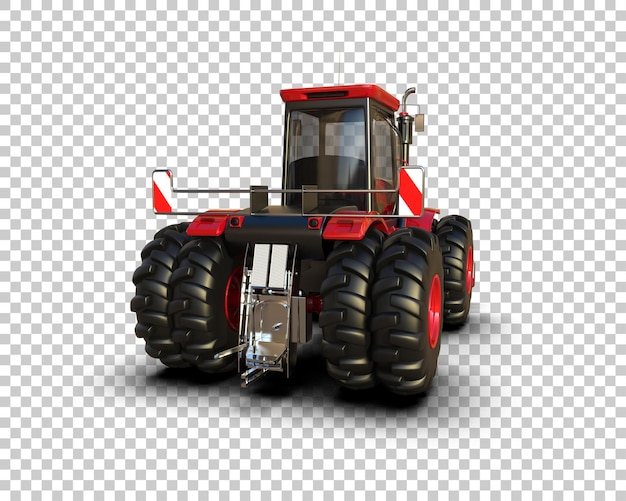 Ilustración de representación 3D del tractor aislado en el fondo