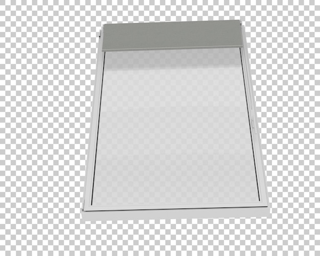Ilustración de representación 3D de la ventana aislada en el fondo