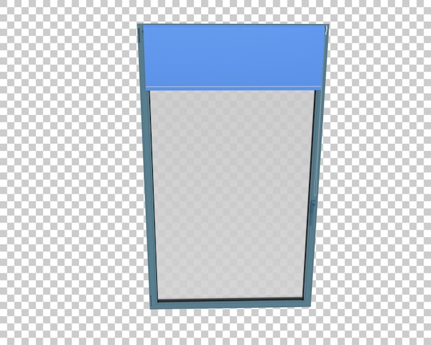 Ilustración de representación 3D de la ventana aislada en el fondo