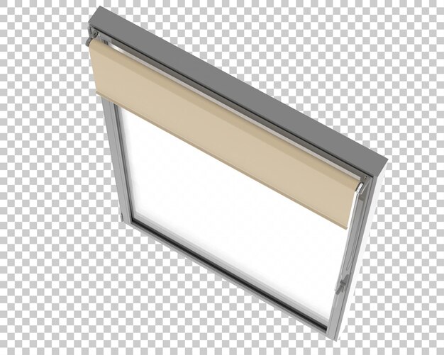Ilustración de representación 3D de la ventana aislada en el fondo