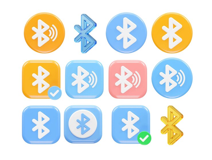 PSD ilustración de representación vectorial 3d del icono de bluetooth