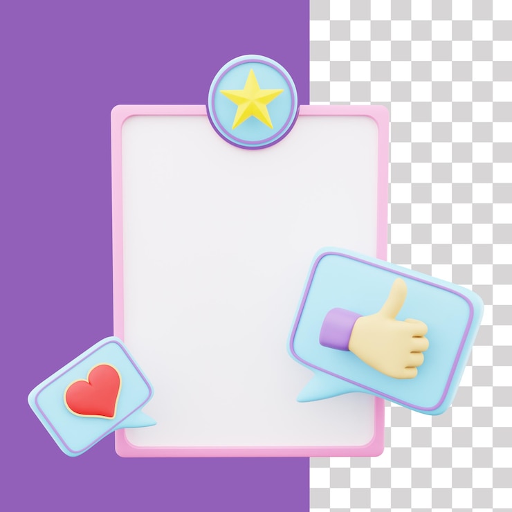 PSD ilustración de retroalimentación 3d