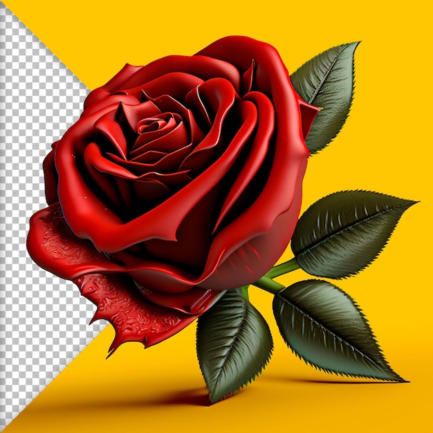 ilustración rosa 3d sin fondo