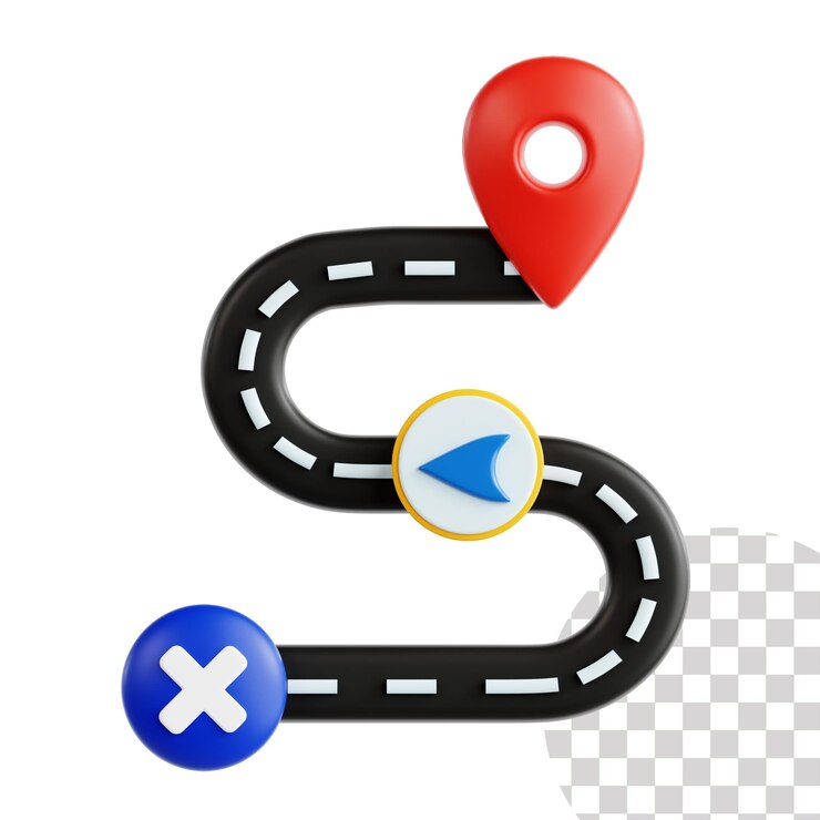 PSD ilustración de la ruta de cierre 3d