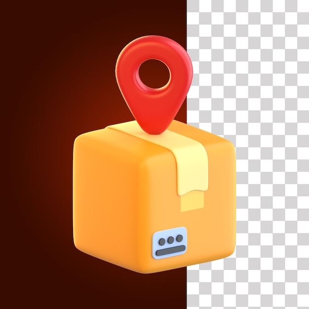 Ilustración de seguimiento de entrega 3D
