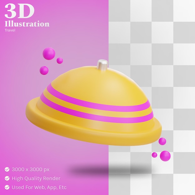 Ilustración de servicio de comida 3d