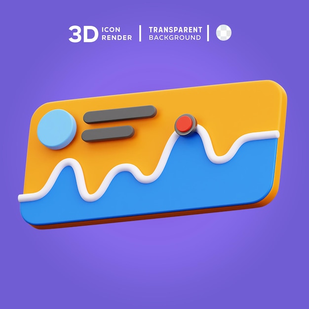 PSD ilustración del servidor de datos de icono 3d