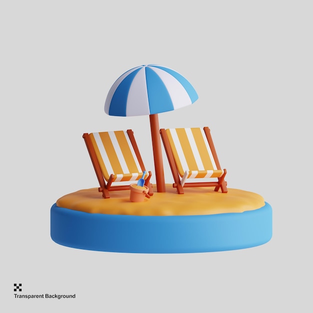 PSD ilustración de silla de renderizado 3d