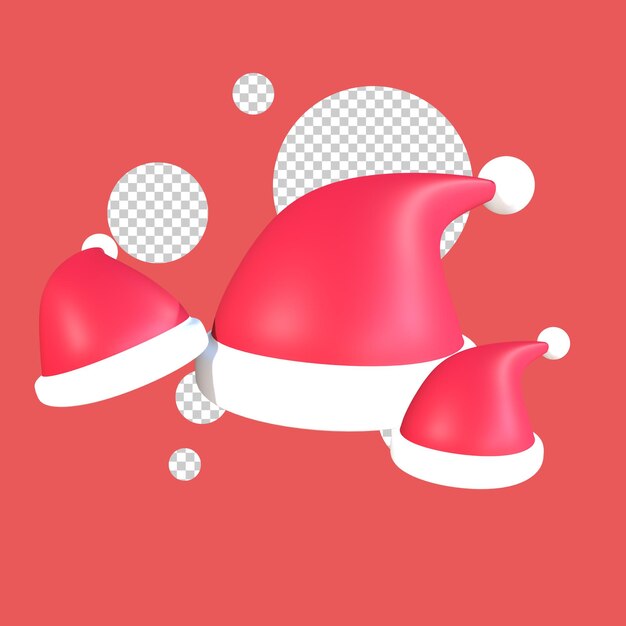 Ilustración del sombrero de Santa de objeto 3D