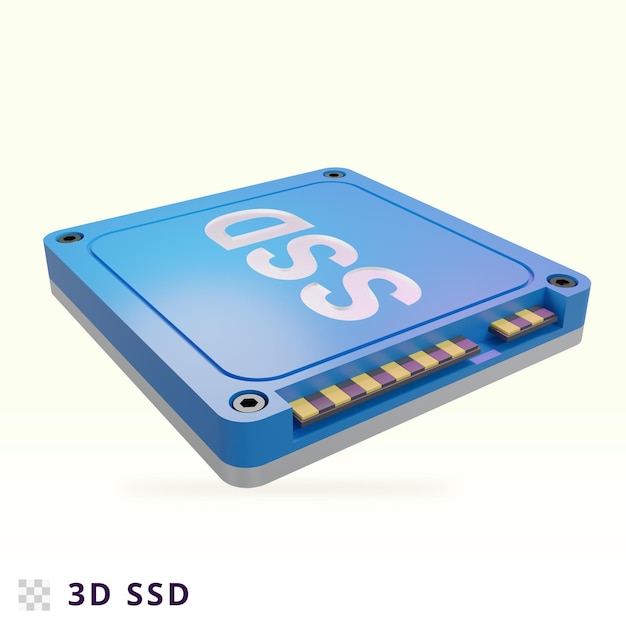 PSD ilustración de ssd de renderizado 3d