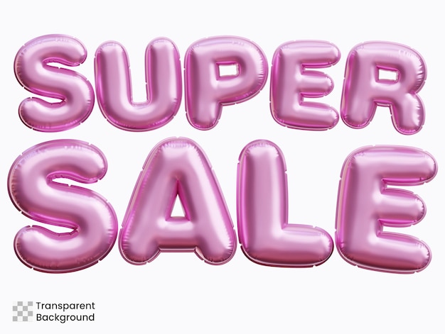 Ilustración de la súper venta en 3D