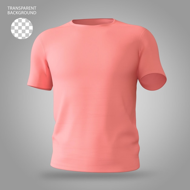 PSD ilustración de t-shirt masculino aislado en 3d