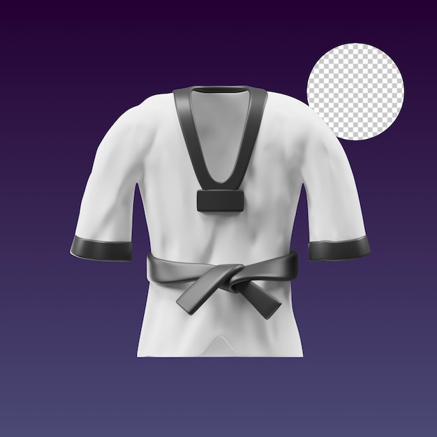 PSD ilustración de taekwondo en 3d