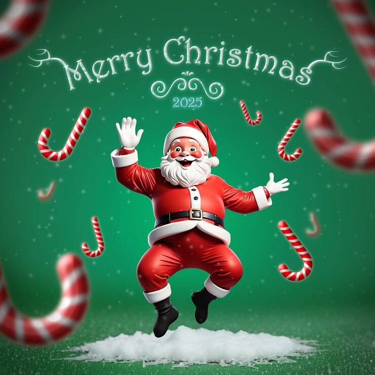 Ilustración de una tarjeta postal de celebración de Feliz Navidad